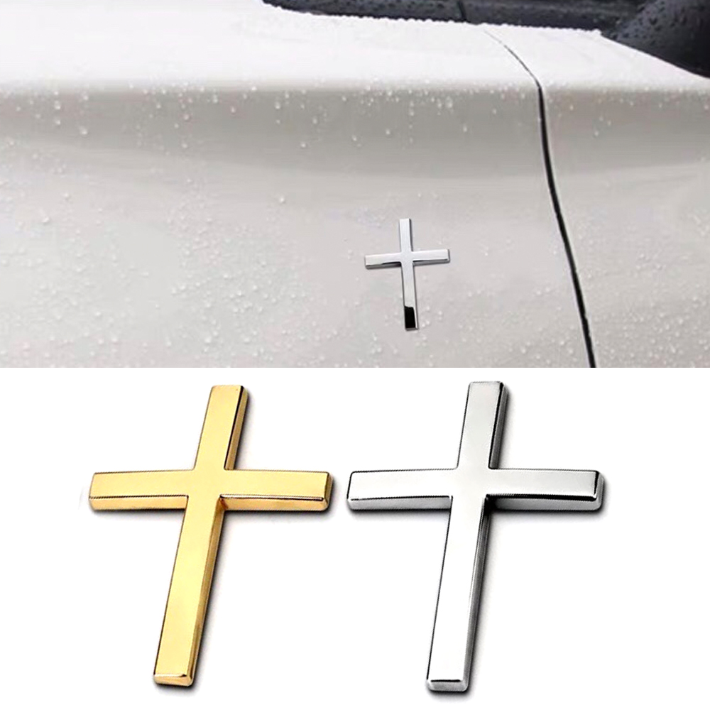 Motorcycle Gear Logo - Zwart Zilver Goud Cross Chrome 3D