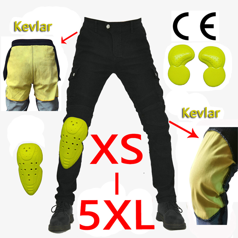 Motorcycle Gear Jeans - Kevlar motorbroek heren beschermende rijjeans Moto