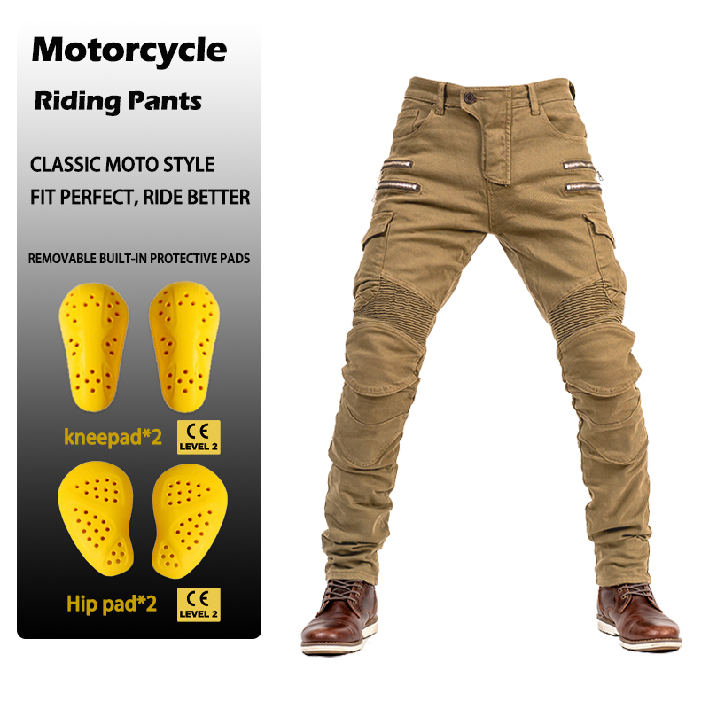 Motorcycle Gear Jeans - Heren Dames Slim Fit Denim Motorbroek