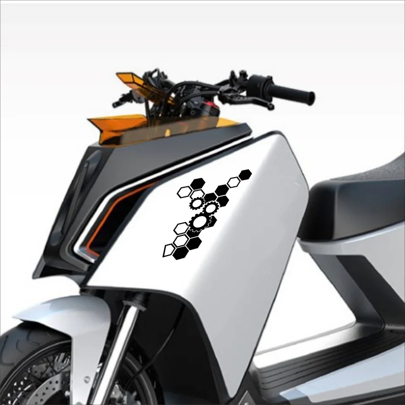 Motorcycle Gear Logo - 1PC Honingraat Motocross Stickers Motorfiets Kuip