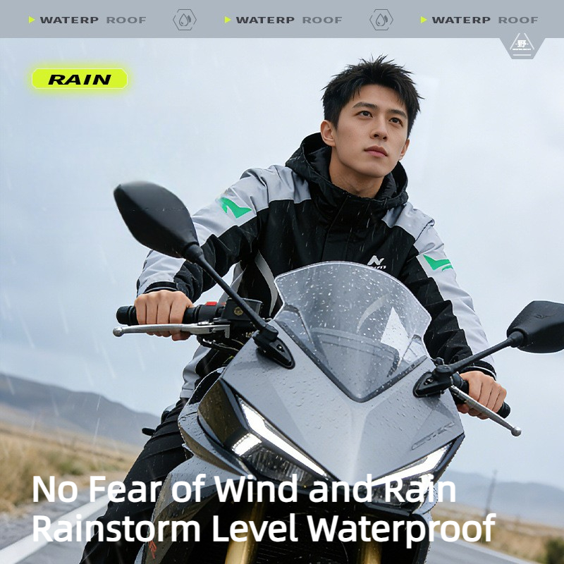 Motorcycle Gear Rain - Motorregenpak heren waterdicht reflecterend rijpak broek