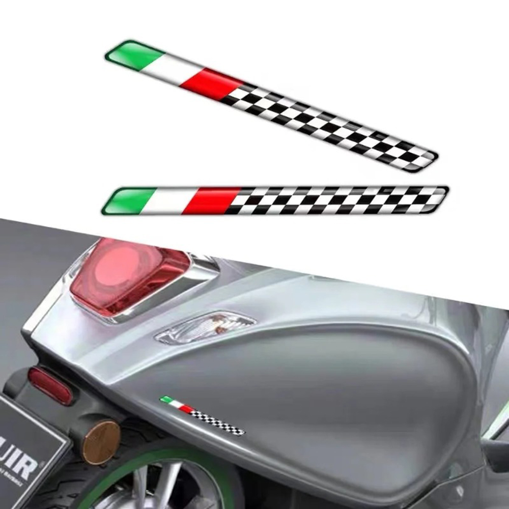 3D Gel Italiaanse vlag autosti - Motorcycle Gear Logo recensie en prijs