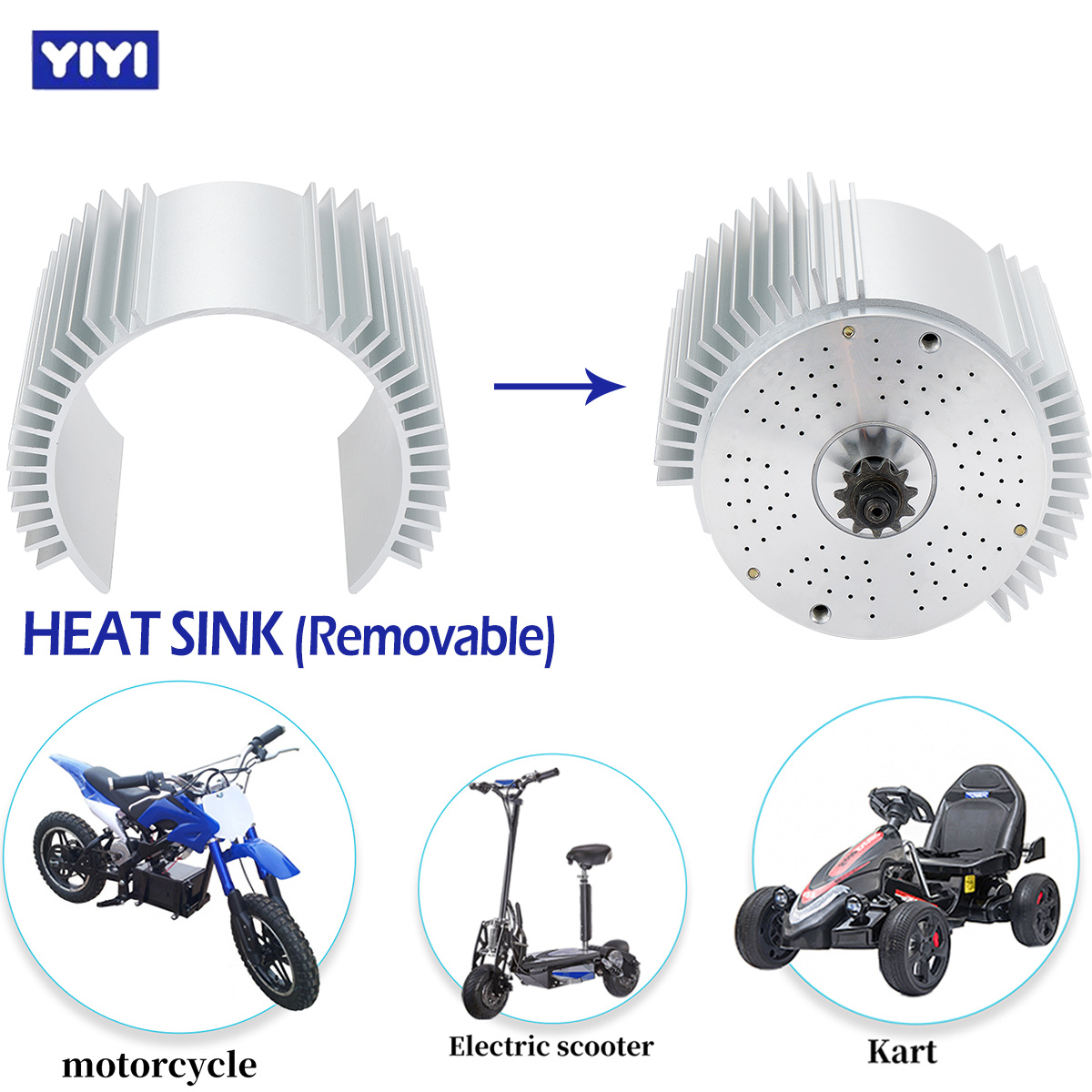 72V 3000W Motor met Koellichaa - Motorcycle Gear Hub recensie en prijs